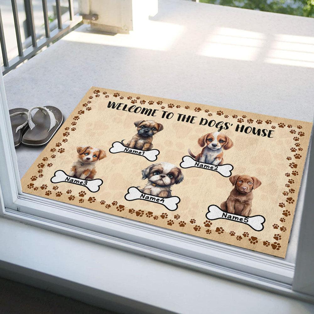 Personalized Dog Doormat - Welcome To The Dog's House Funny Mat