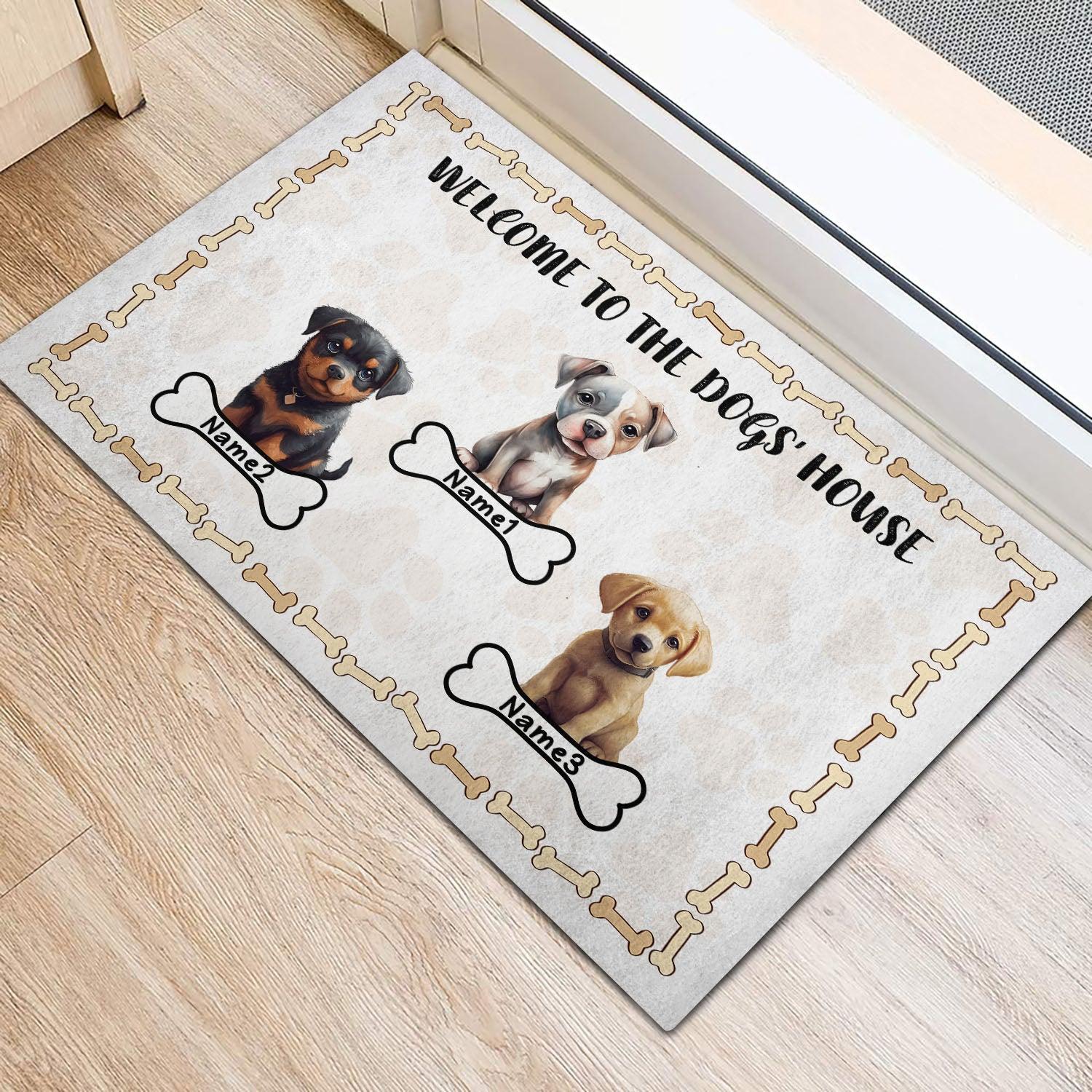 Personalized Dog Doormat - Welcome To The Dog's House Funny Mat