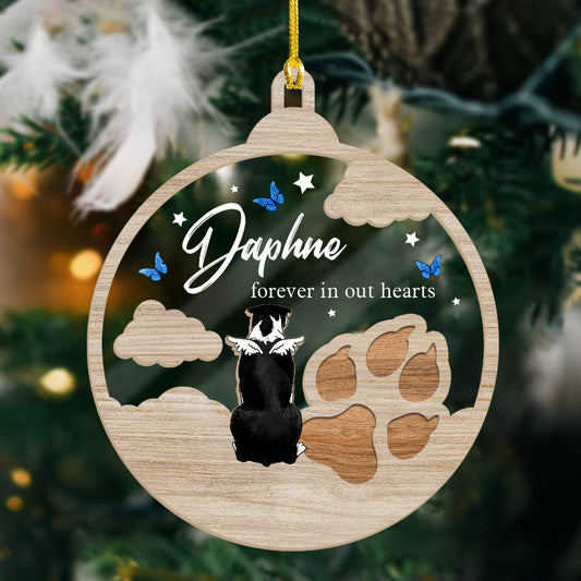 Forever In My Heart Dog Memorial Ornament - Wood and Acrylic Ornament