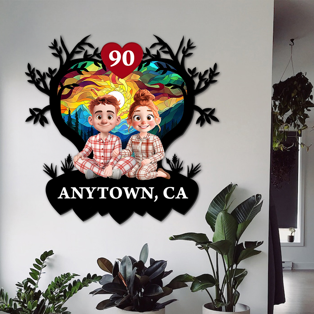 Personalized Our Family Grow Old Together - Personalized Custom Shaped Metal Sign