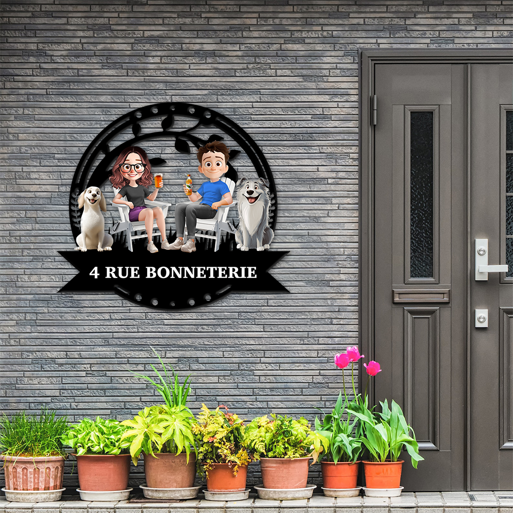 Our Family Address - Personalized Custom Shaped Metal Sign