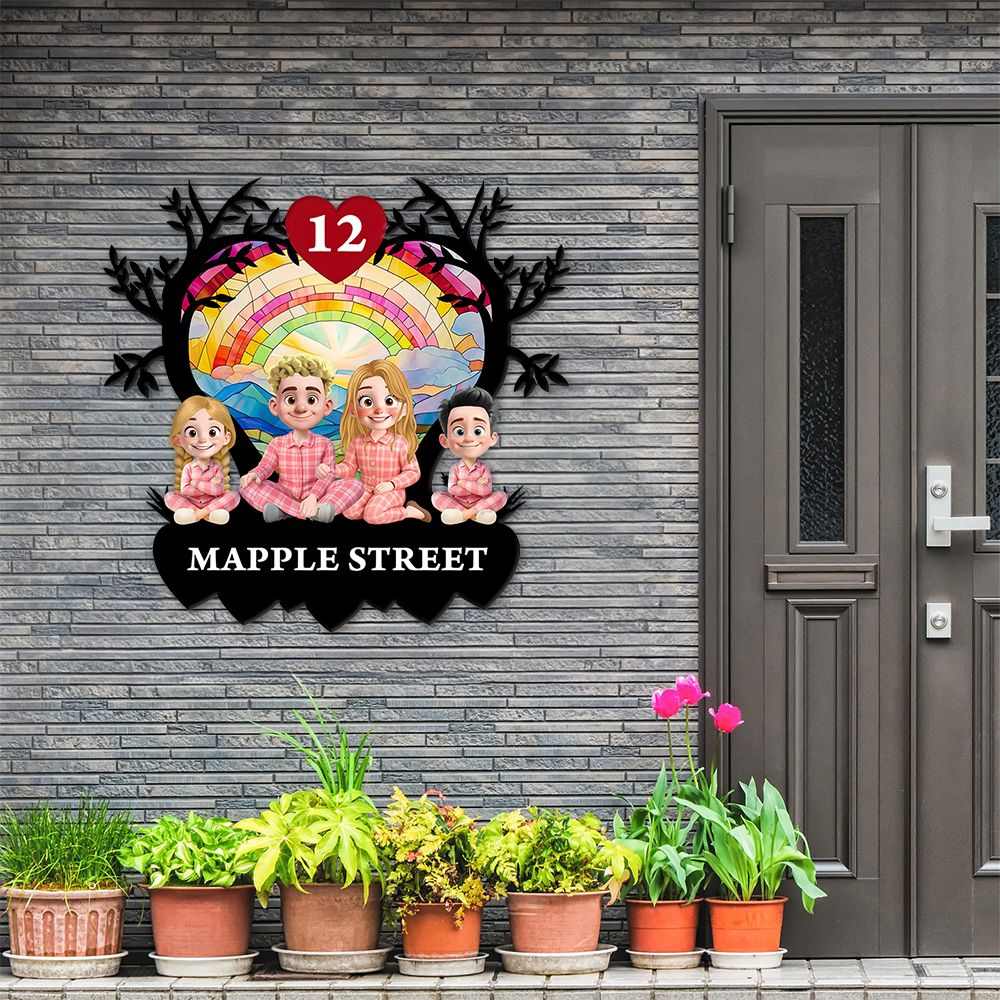 Personalized Our Family Grow Old Together - Personalized Custom Shaped Metal Sign