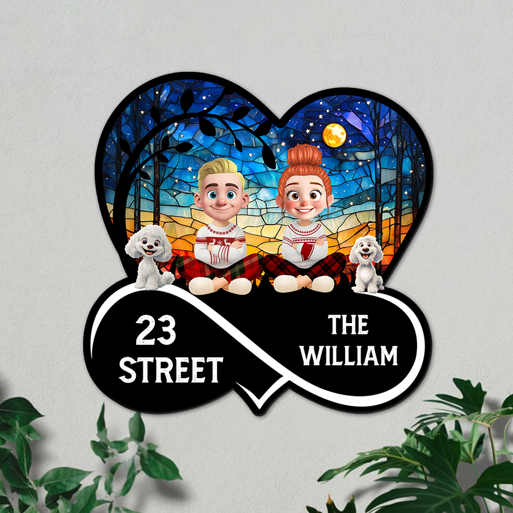 Personalized Our Family Together Heart Address - Personalized Custom Shaped Metal Sign