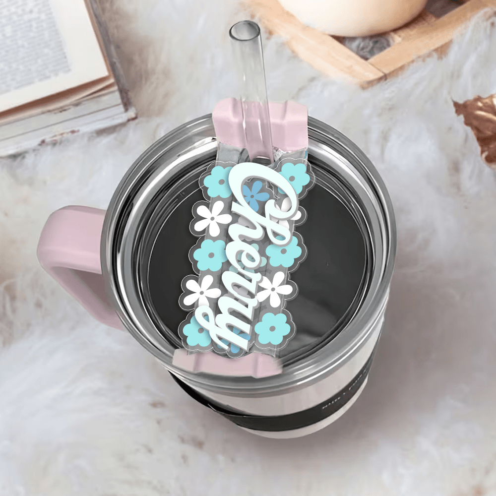 Hippie Wild Flower Gift For Her - Custom Shape Tumbler Topper