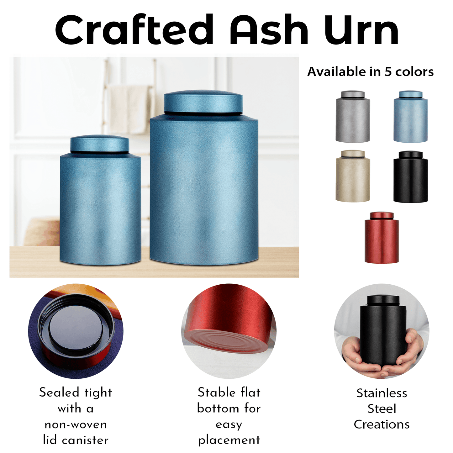 Forever In My Heart Keepsake - Stainless Steel Urn