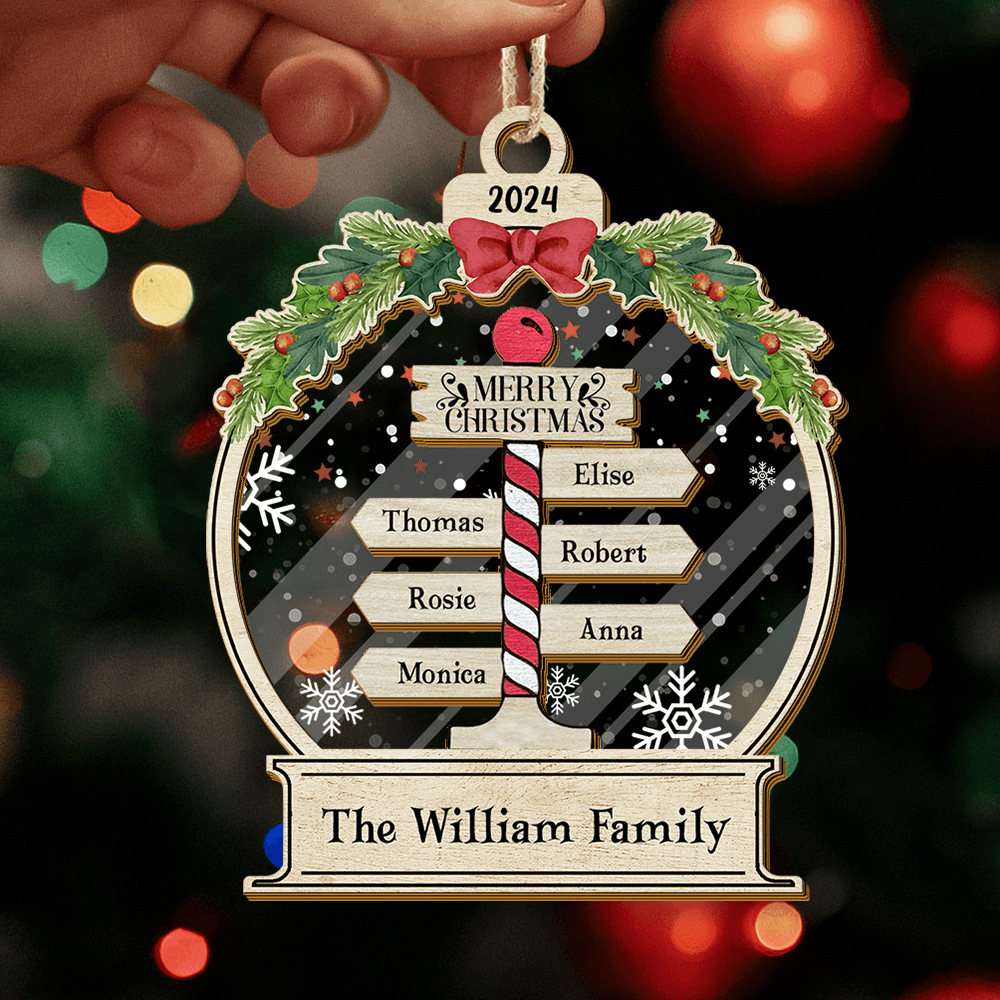 Personalized Family Christmas Ornaments - Custom Family Name Tree