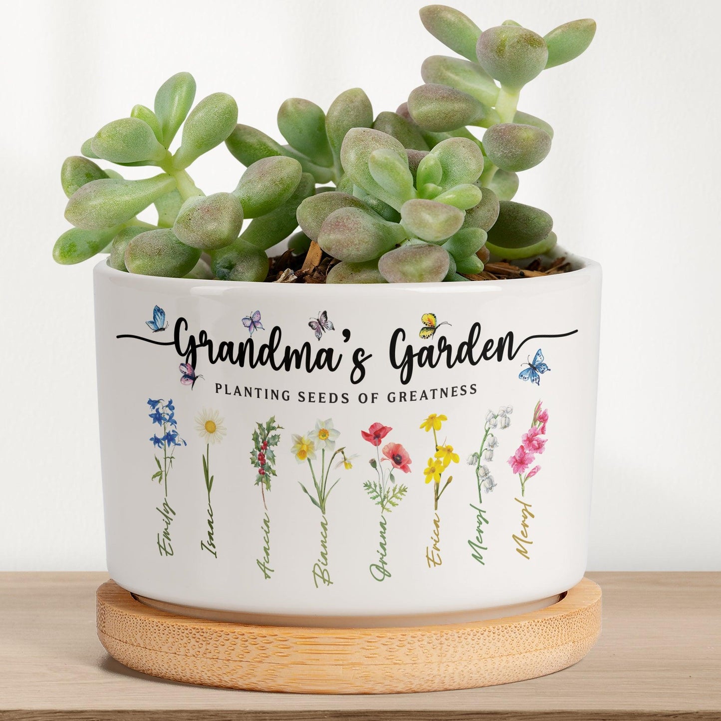 Mama & Grandma Garden Pot - Custom Planting Seeds of Greatness Gift