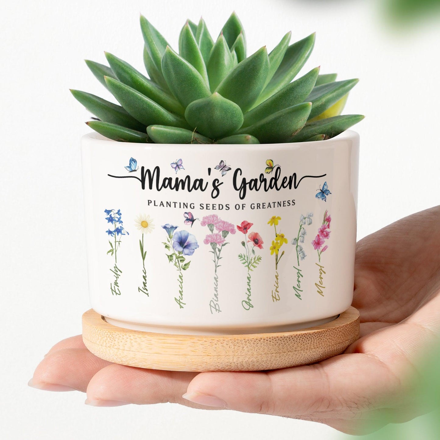 Mama & Grandma Garden Pot - Custom Planting Seeds of Greatness Gift