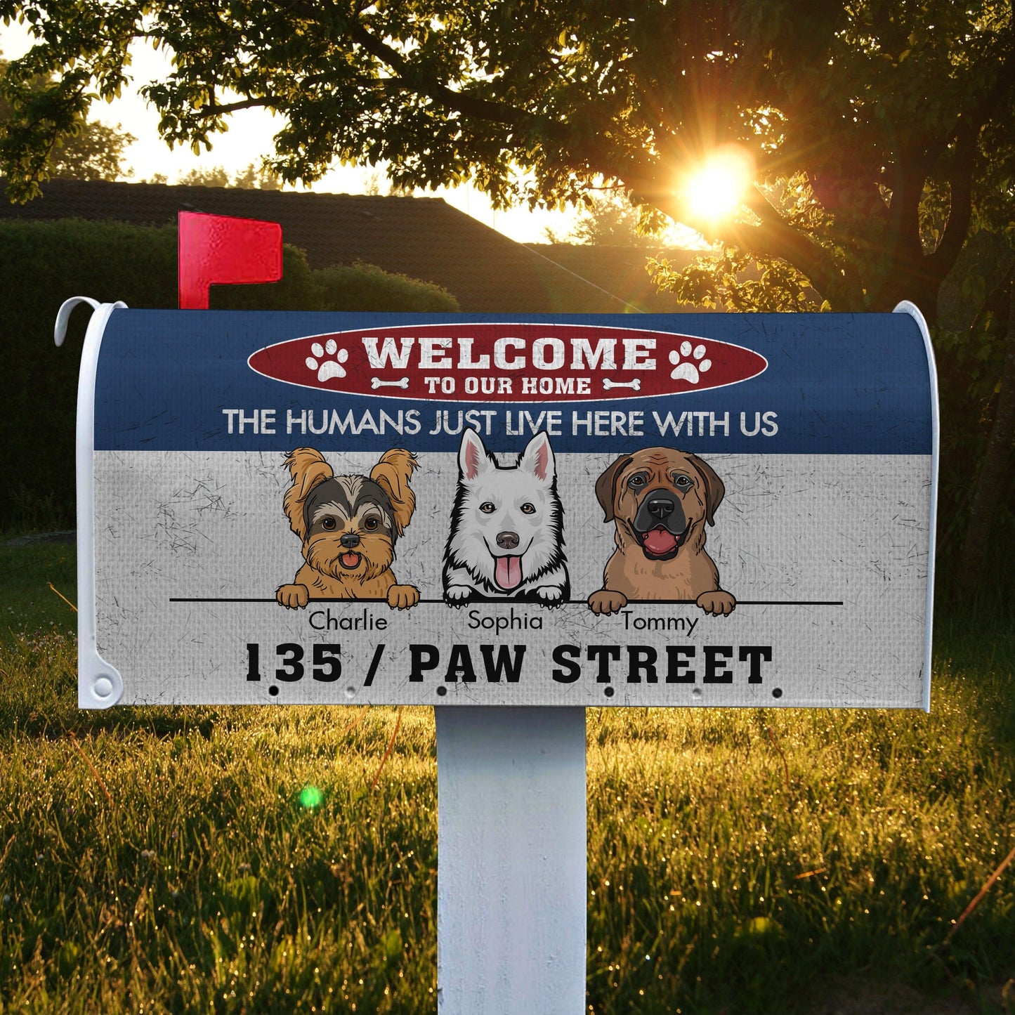 Personalized Custom Mailbox Humans Live Here With Us