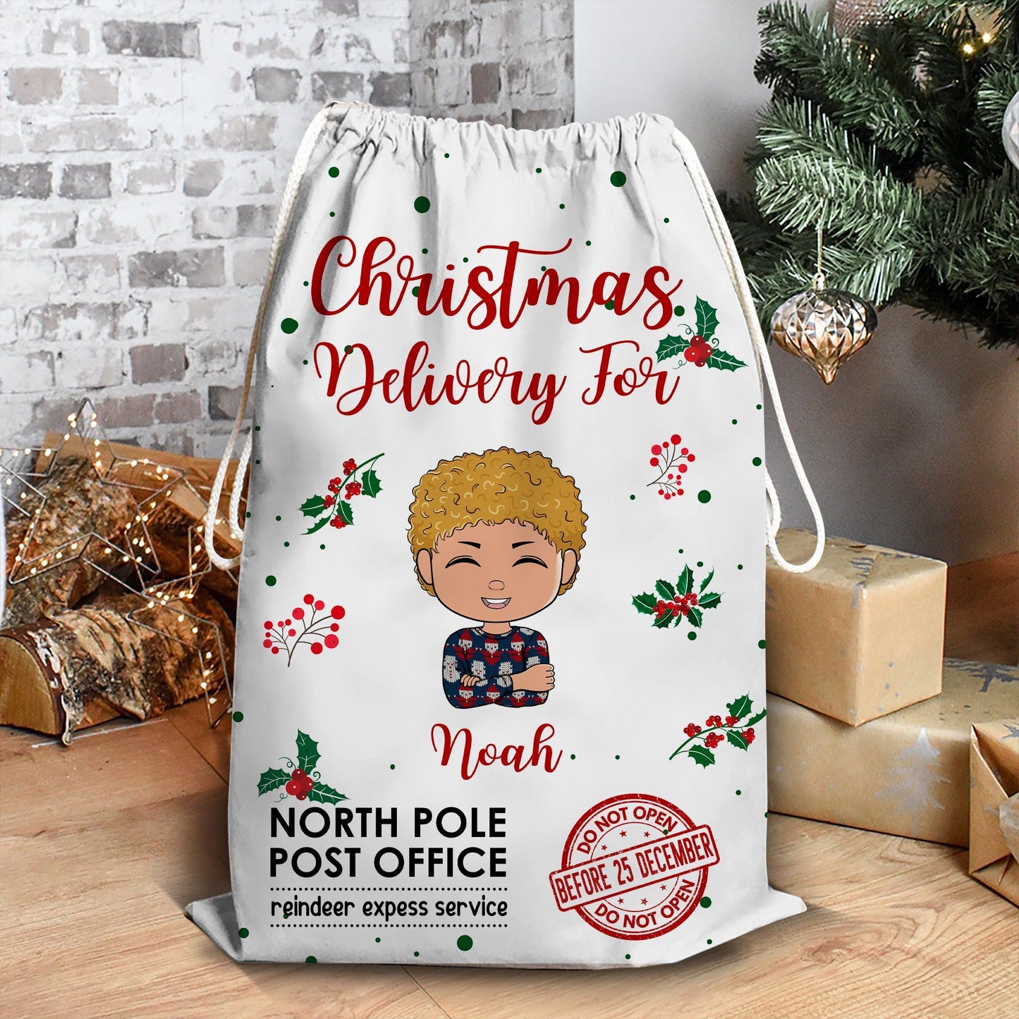 Personalized Christmas Sack - Christmas Special Delivery Bag