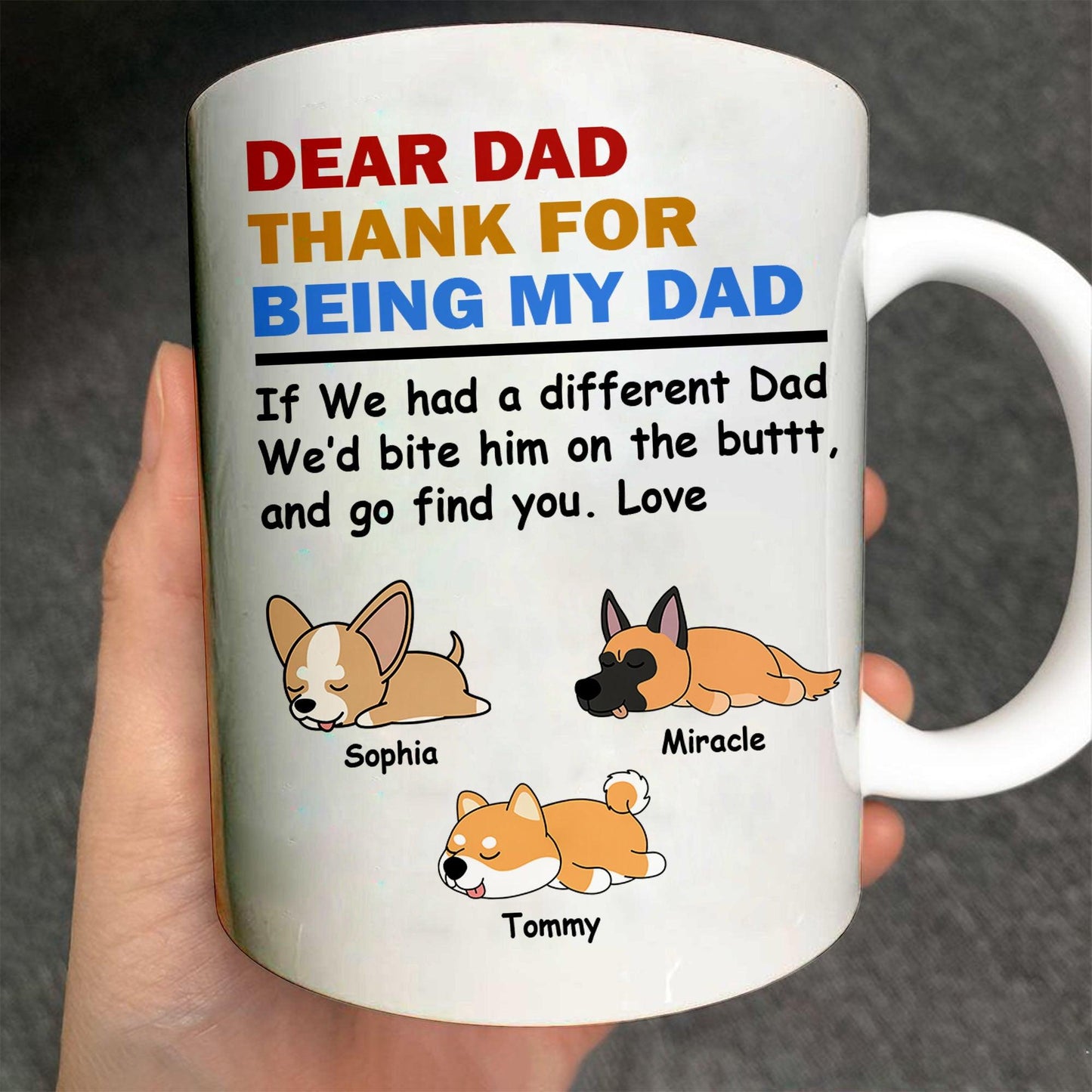 Personalized Dog Lover Mug - Thanks For Being My Mom and Dad Gift