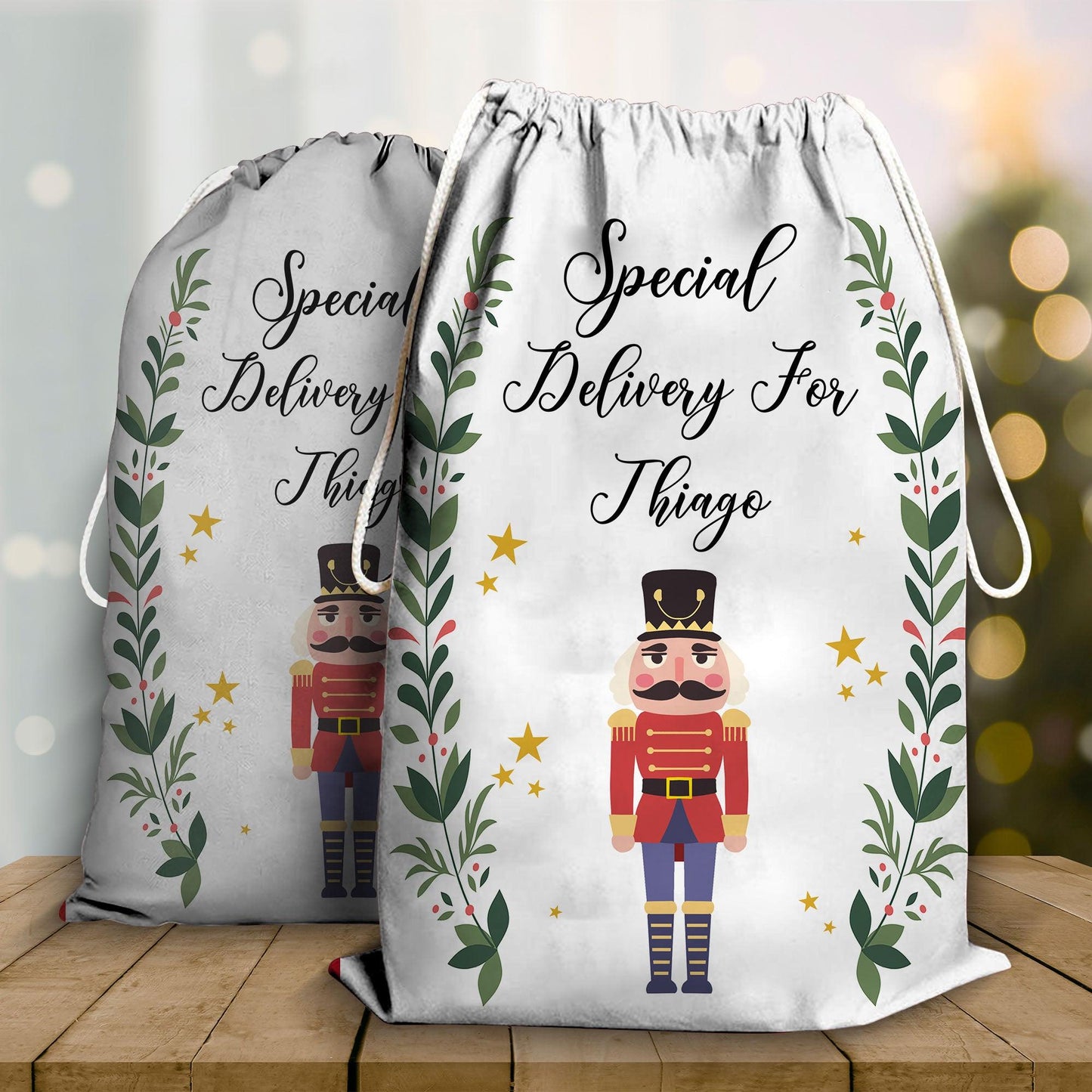 Personalized Christmas Sack - Special Delivery Nutcracker Gift