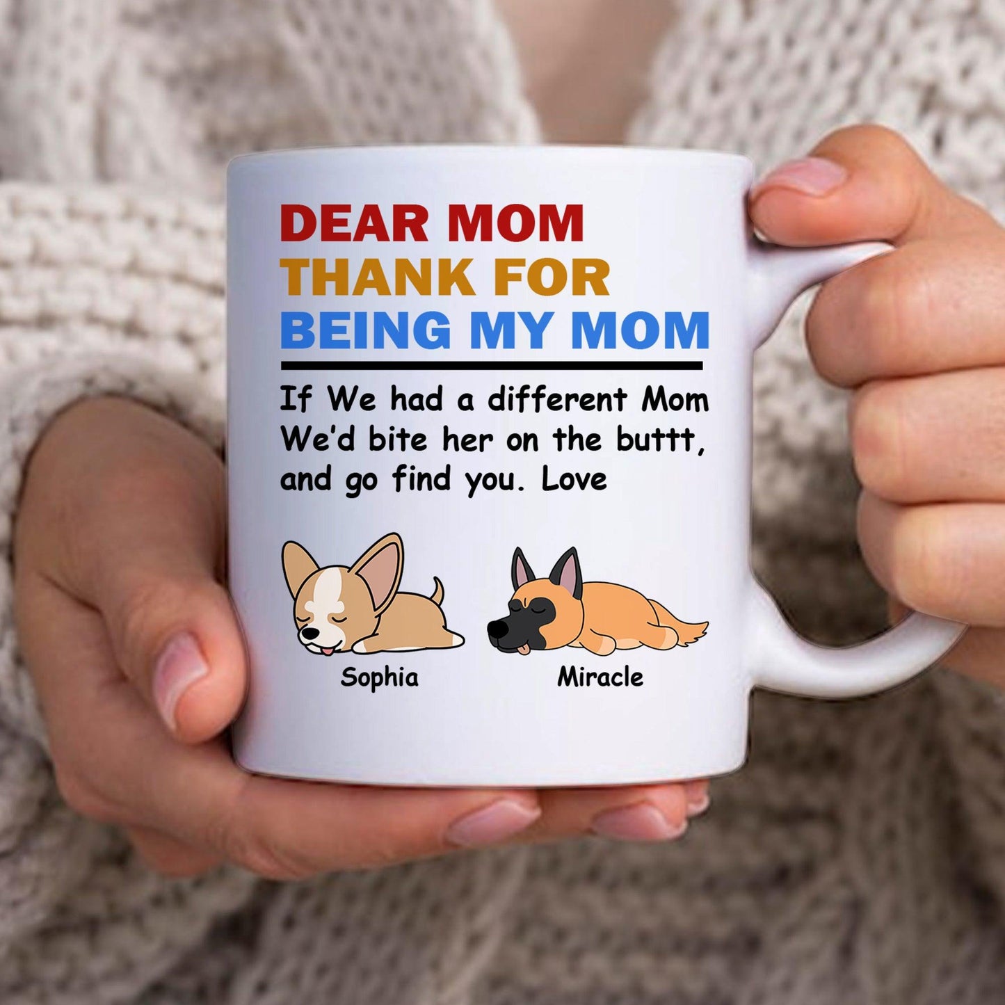 Personalized Dog Lover Mug - Thanks For Being My Mom and Dad Gift