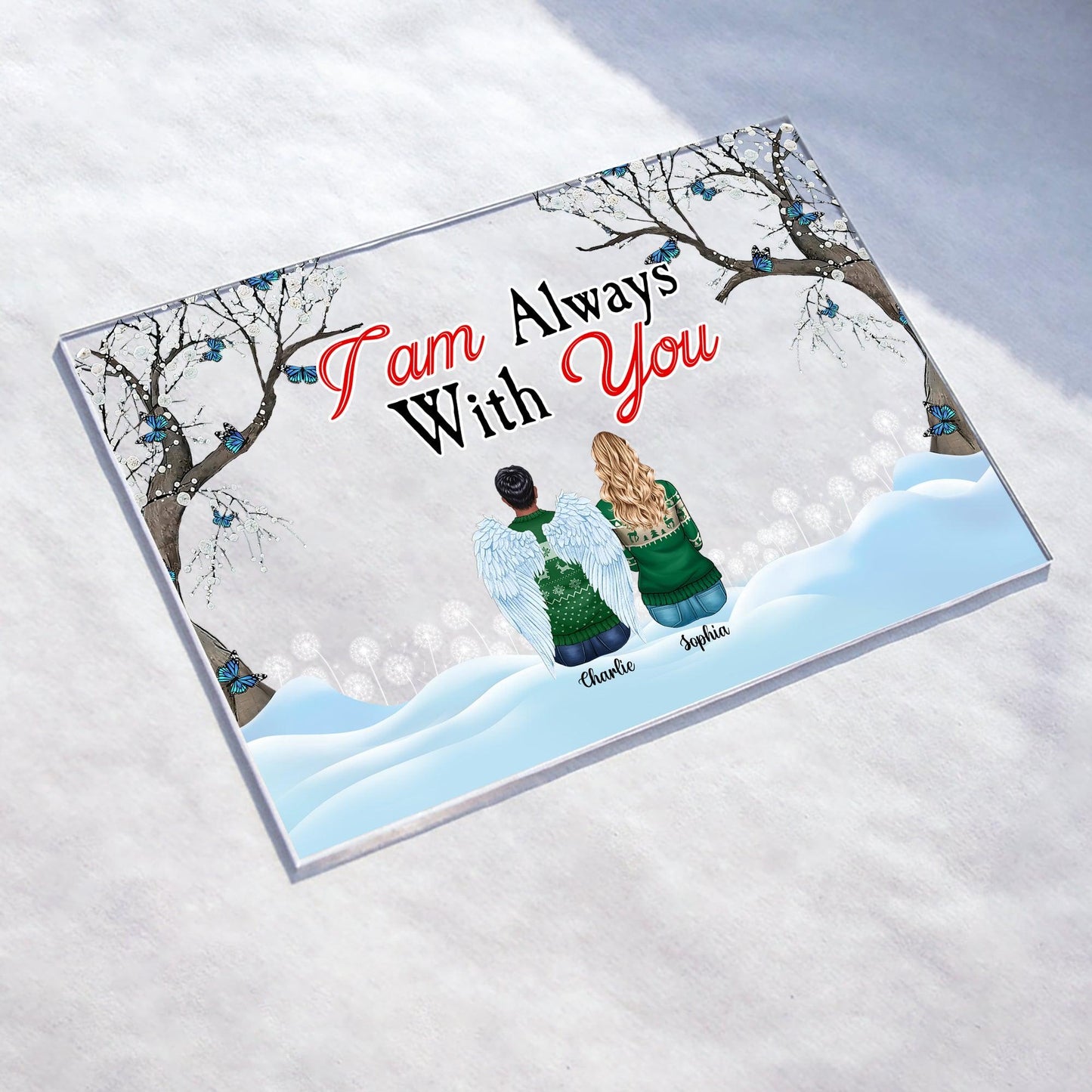 Memorial Acrylic Plaque - Because Someone We Love Is In Heaven Gift