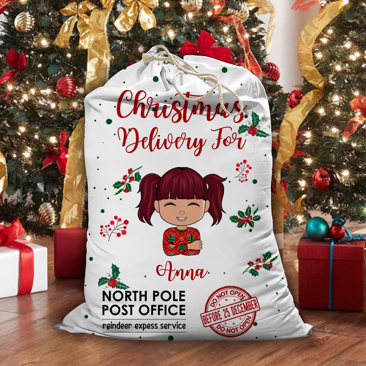 Personalized Christmas Sack - Christmas Special Delivery Bag