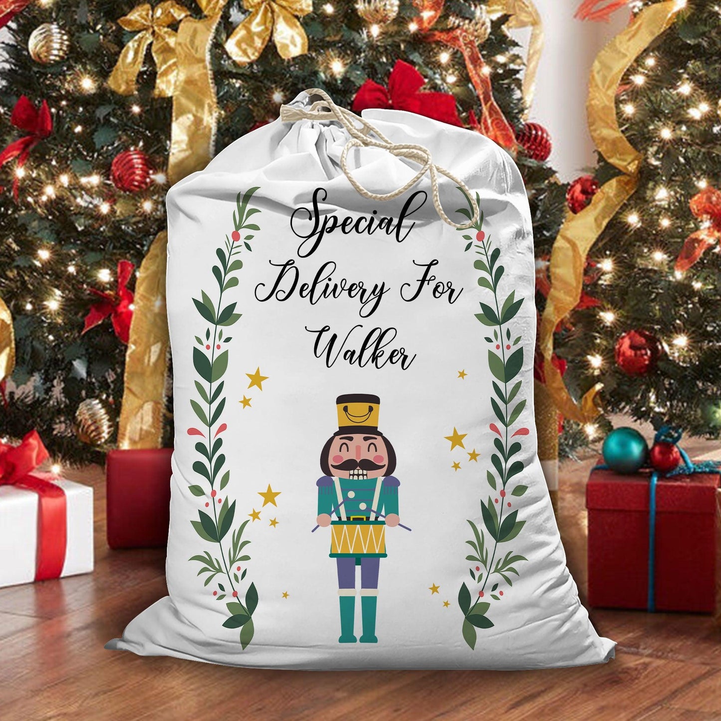 Personalized Christmas Sack - Special Delivery Nutcracker Gift