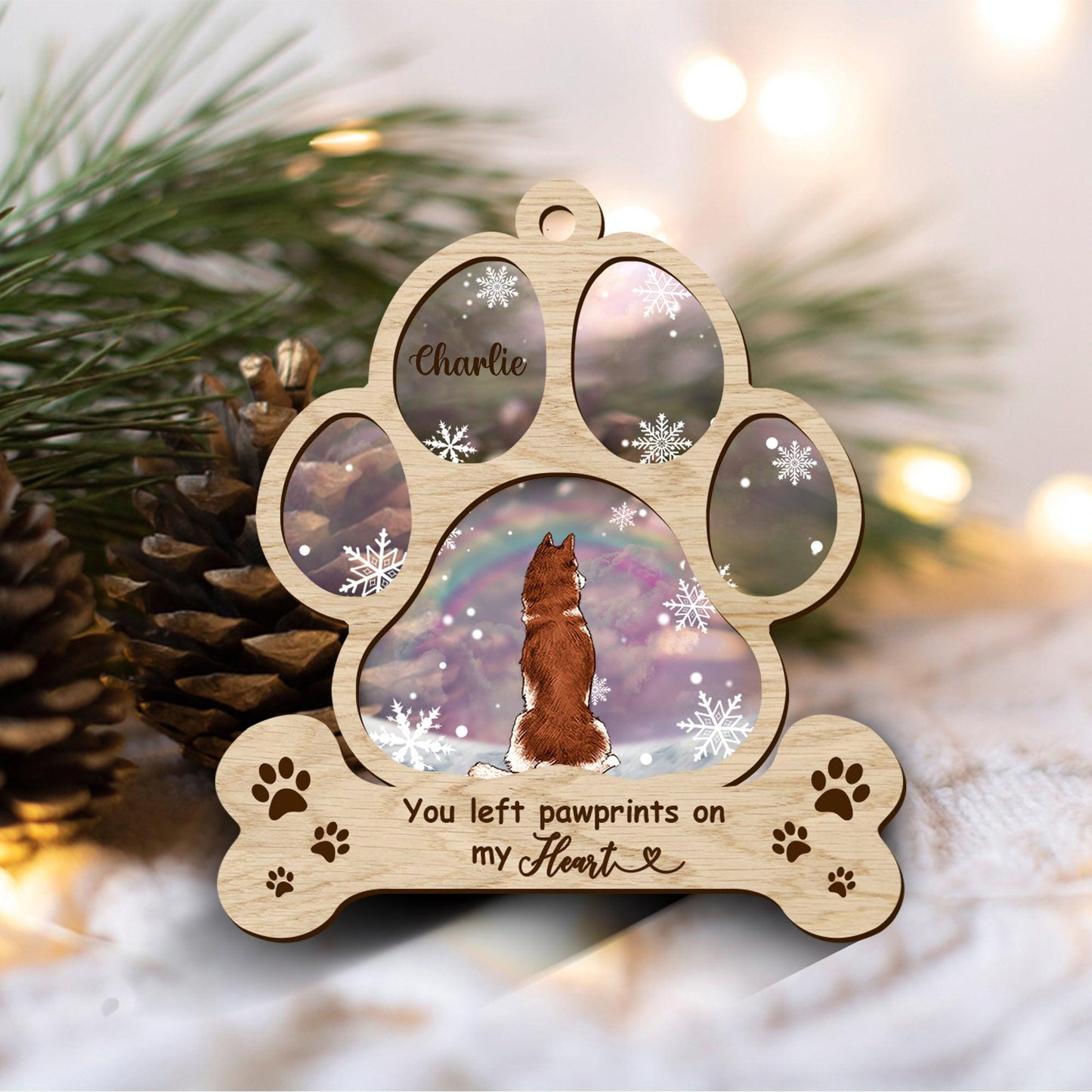 You Left Pawprints On My Heart - Custom Shape Wood & Acrylic