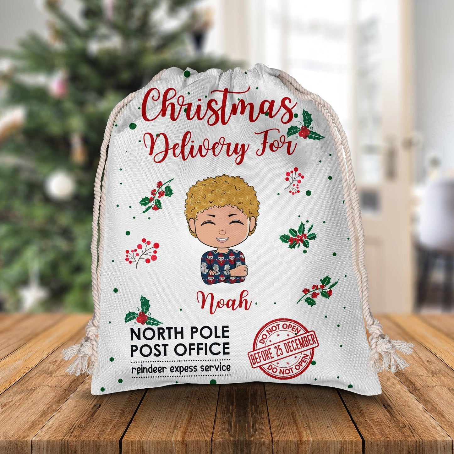 Personalized Christmas Sack - Christmas Special Delivery Bag