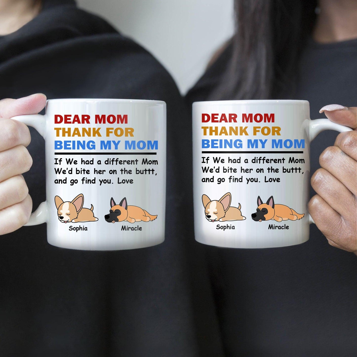 Personalized Dog Lover Mug - Thanks For Being My Mom and Dad Gift