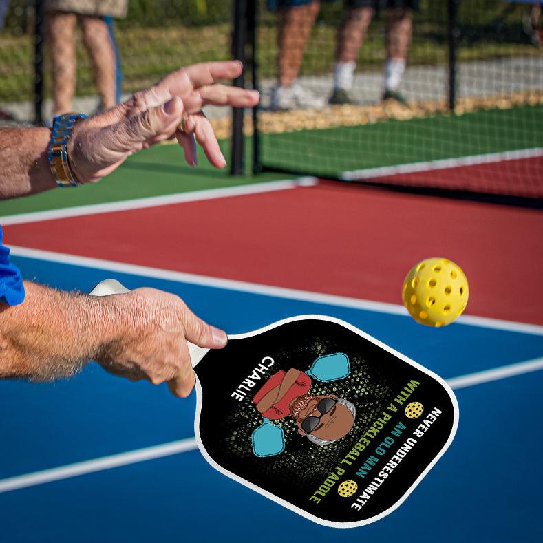 Old Man Pickleball Paddle - Personalized Custom Name Gift