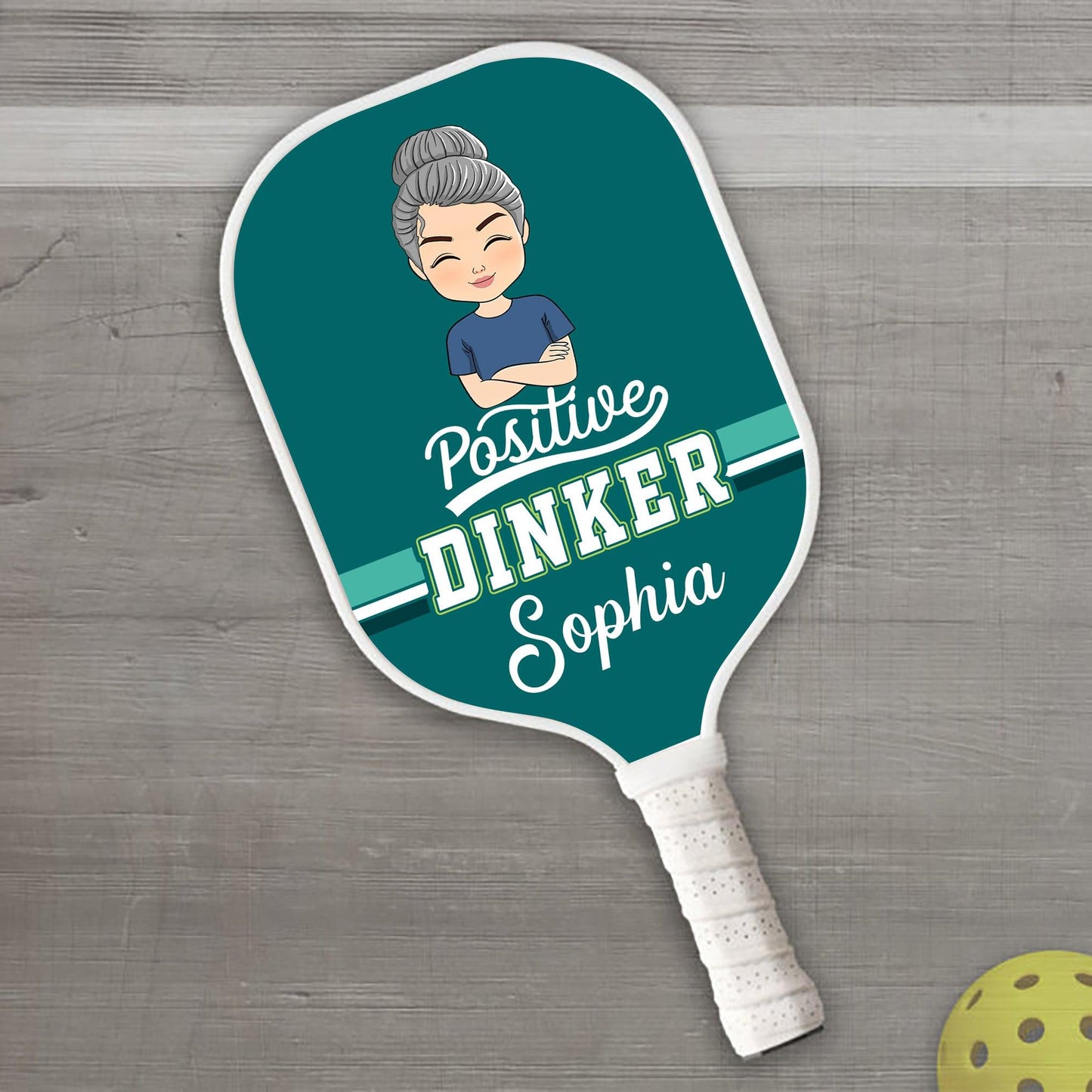 Positive Dinker Personalized Custom Name - Pickleball Paddle