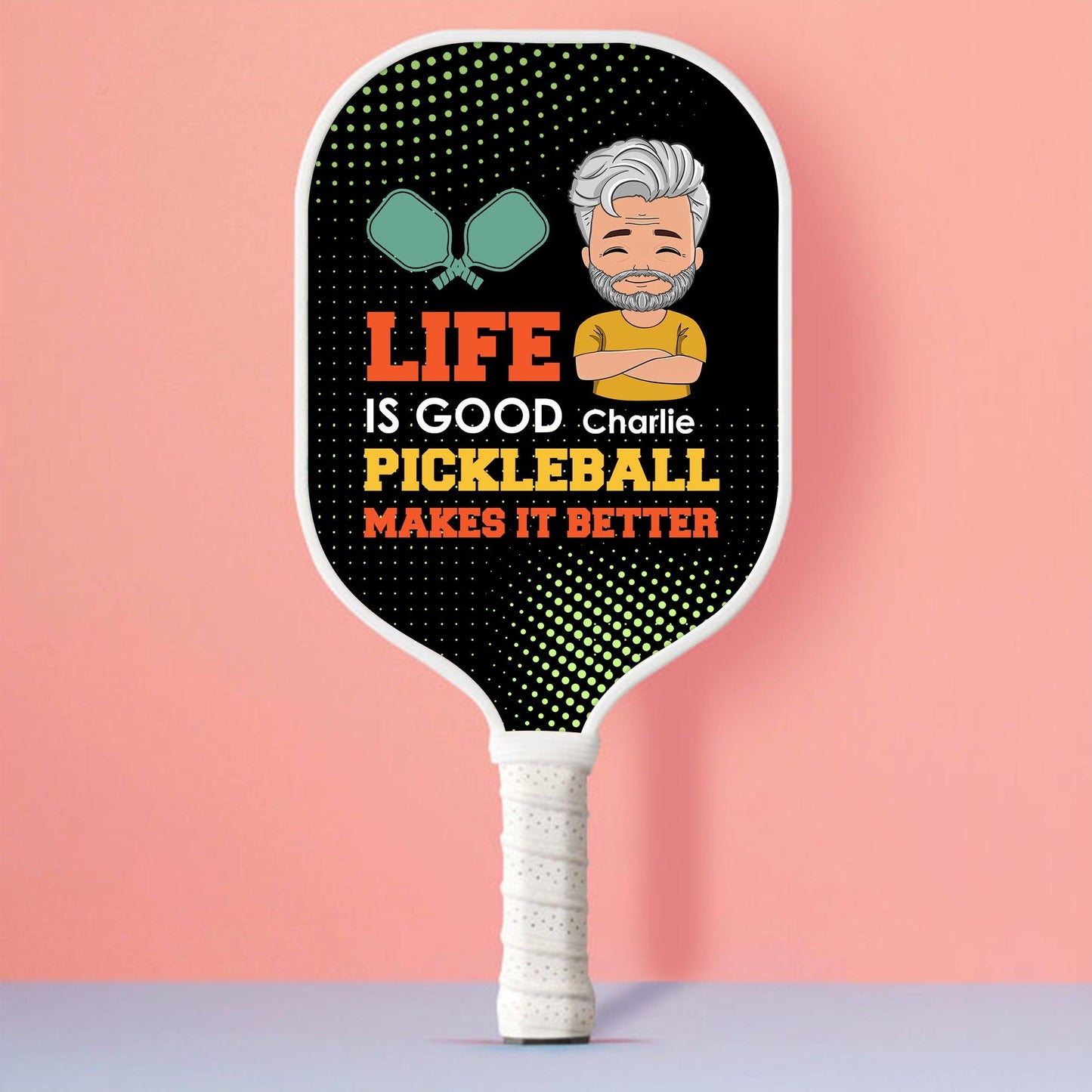 Life Is Good Pickleball Personalized Paddle - Custom Name