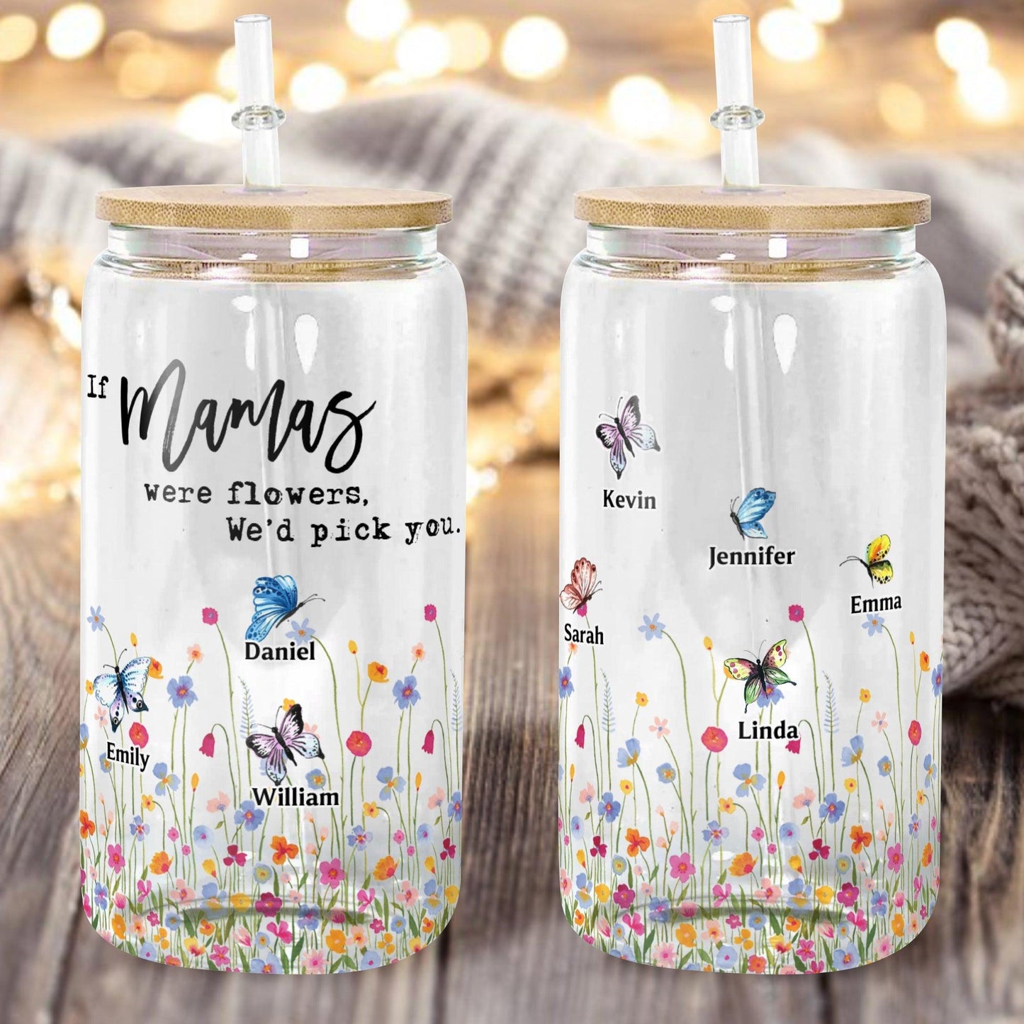 Mother And Grandmother Garden - Personalized Glass Bottle Mother