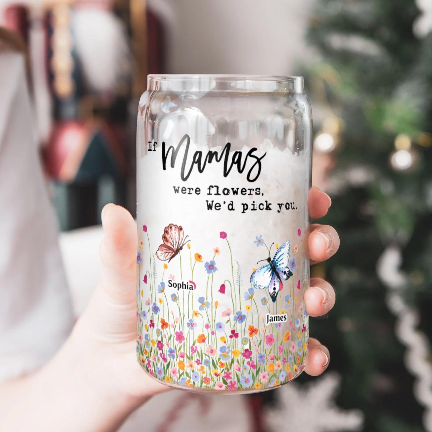 Mother And Grandmother Garden - Personalized Glass Bottle Mother