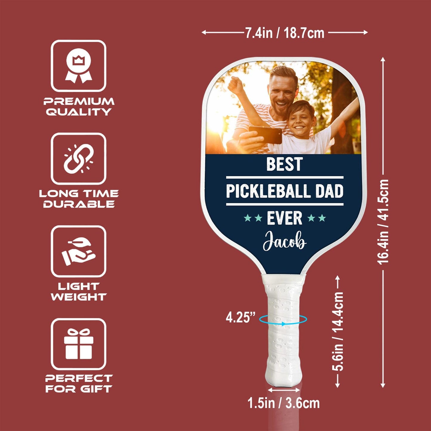 Best Pickleball Dad/Mom - Personalized Pickleball Paddle For All