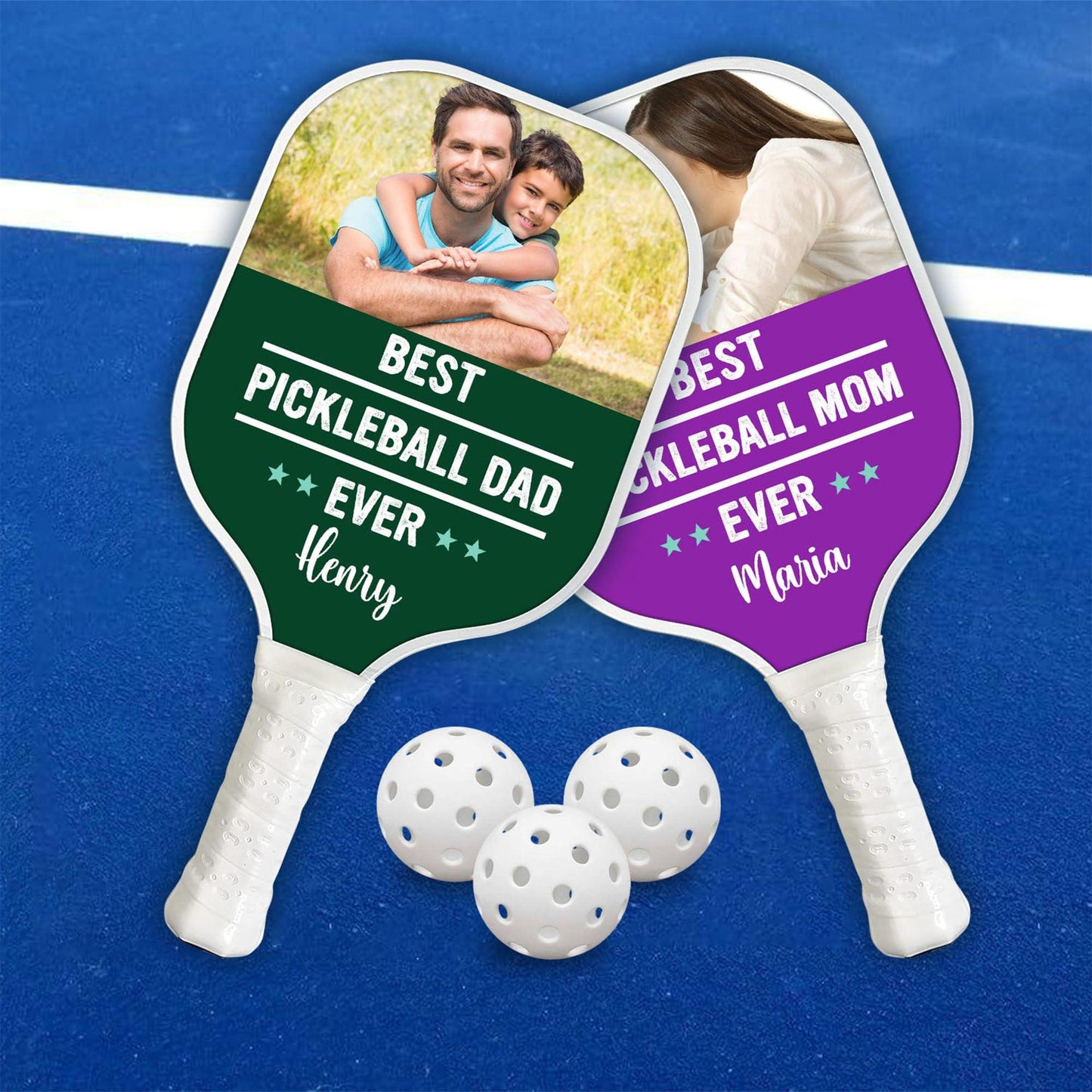 Best Pickleball Dad/Mom - Personalized Pickleball Paddle For All