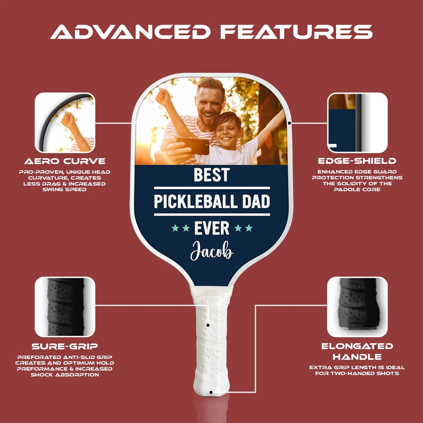 Best Pickleball Dad/Mom - Personalized Pickleball Paddle For All