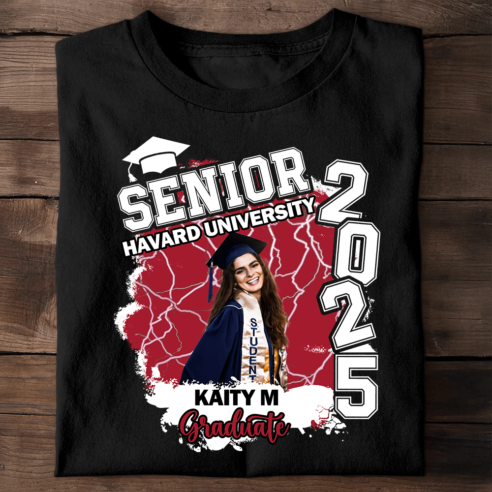 Senior 2025 Personalized T-Shirt - Personalized Custom Unisex T-Shirt