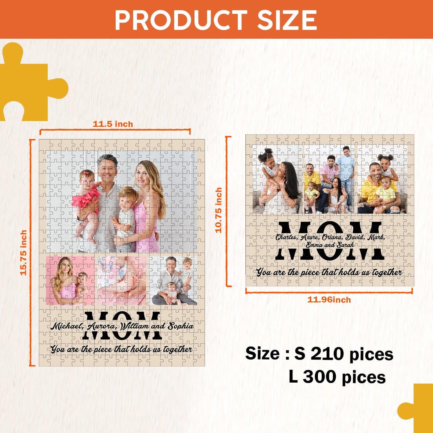 Personalized Photo Puzzle - Jigsaw Puzzle For Mother's Day Gift