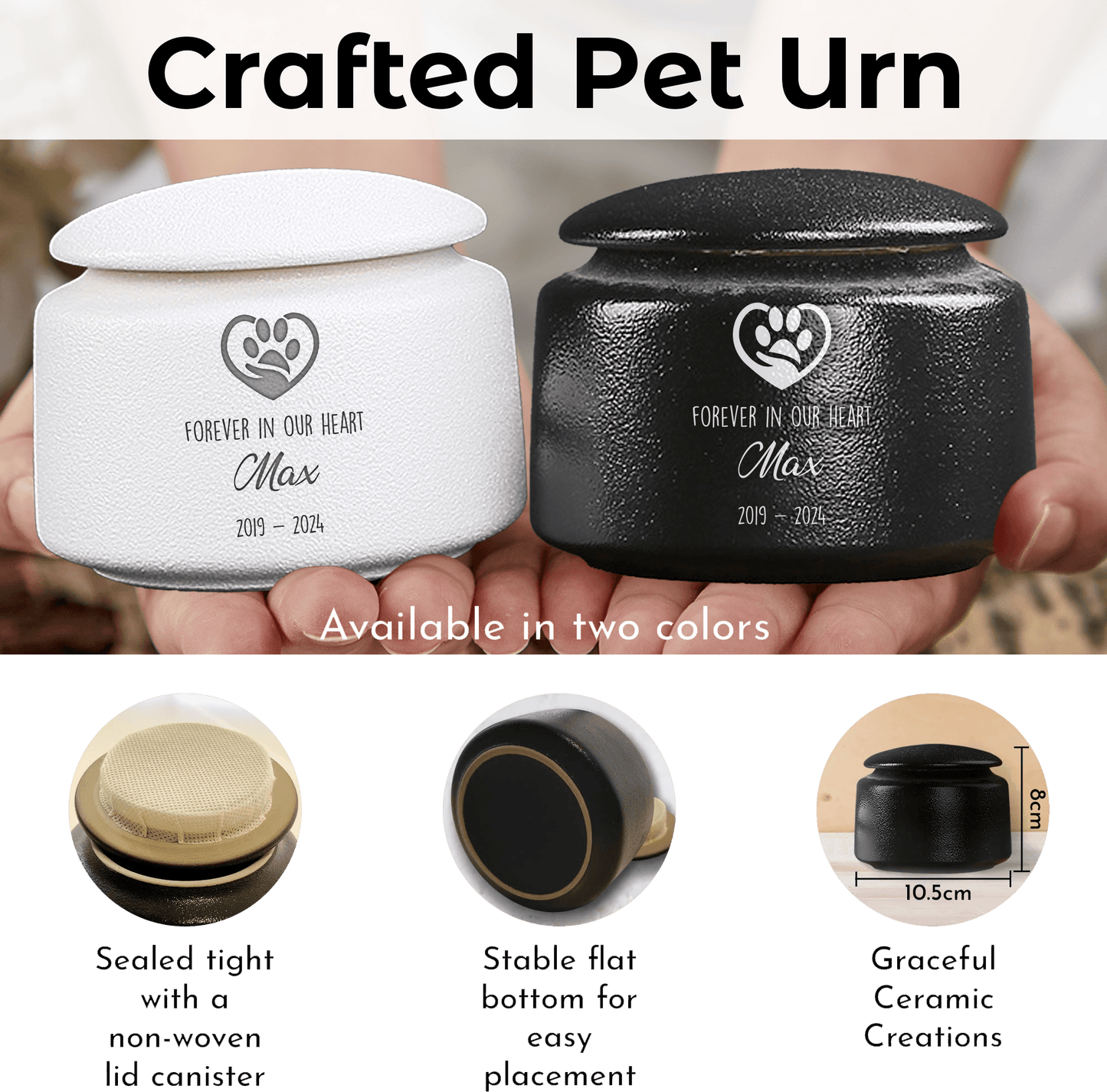 Personalized Pet Urn - Pet Urn with Name - Ashes Keepsake - Pet Gifts