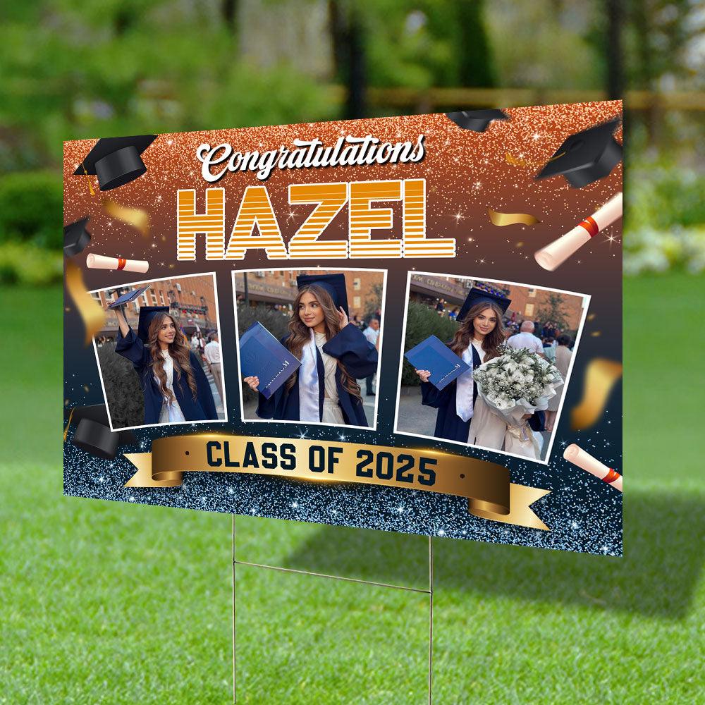 2025 Grad Lawn Sign - Personalized Graduation Lawn Sign Gift