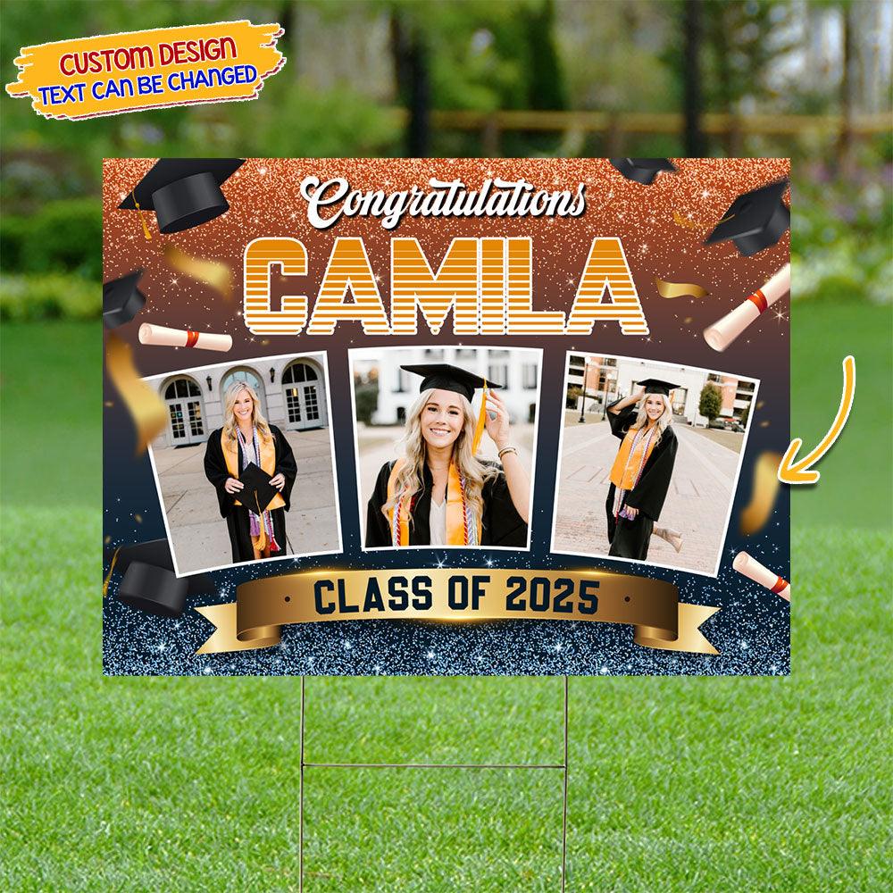 2025 Grad Lawn Sign - Personalized Graduation Lawn Sign Gift