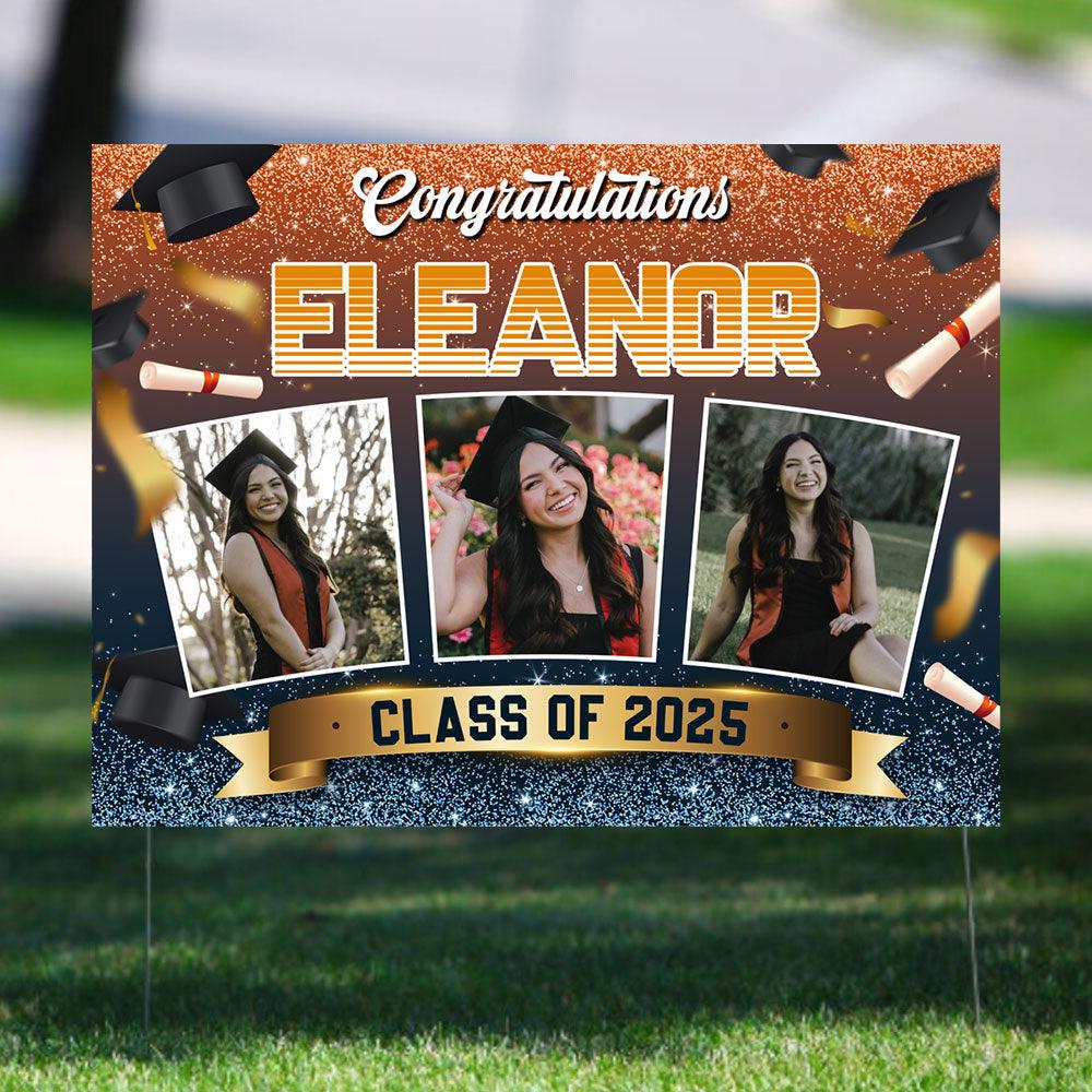 2025 Grad Lawn Sign - Personalized Graduation Lawn Sign Gift