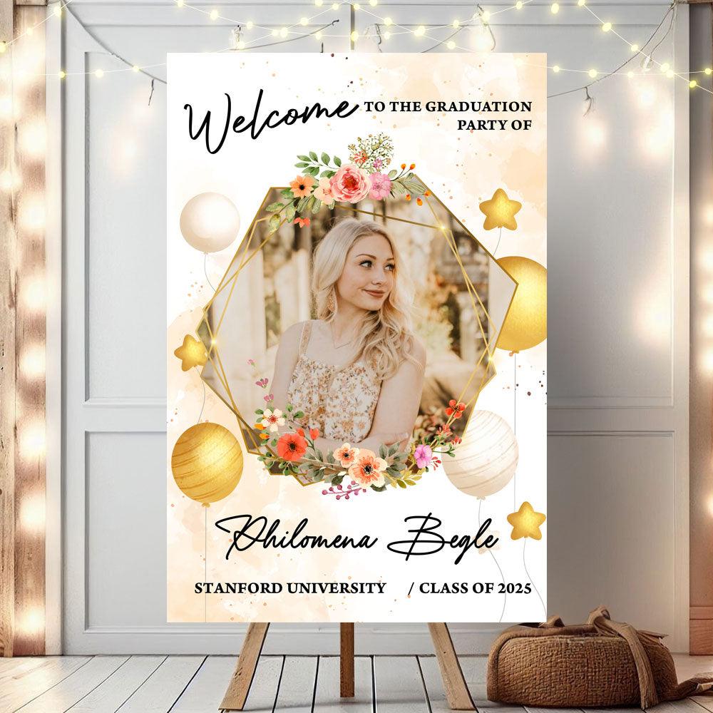 Personalized Graduation Party Welcome Sign - Class of 2025