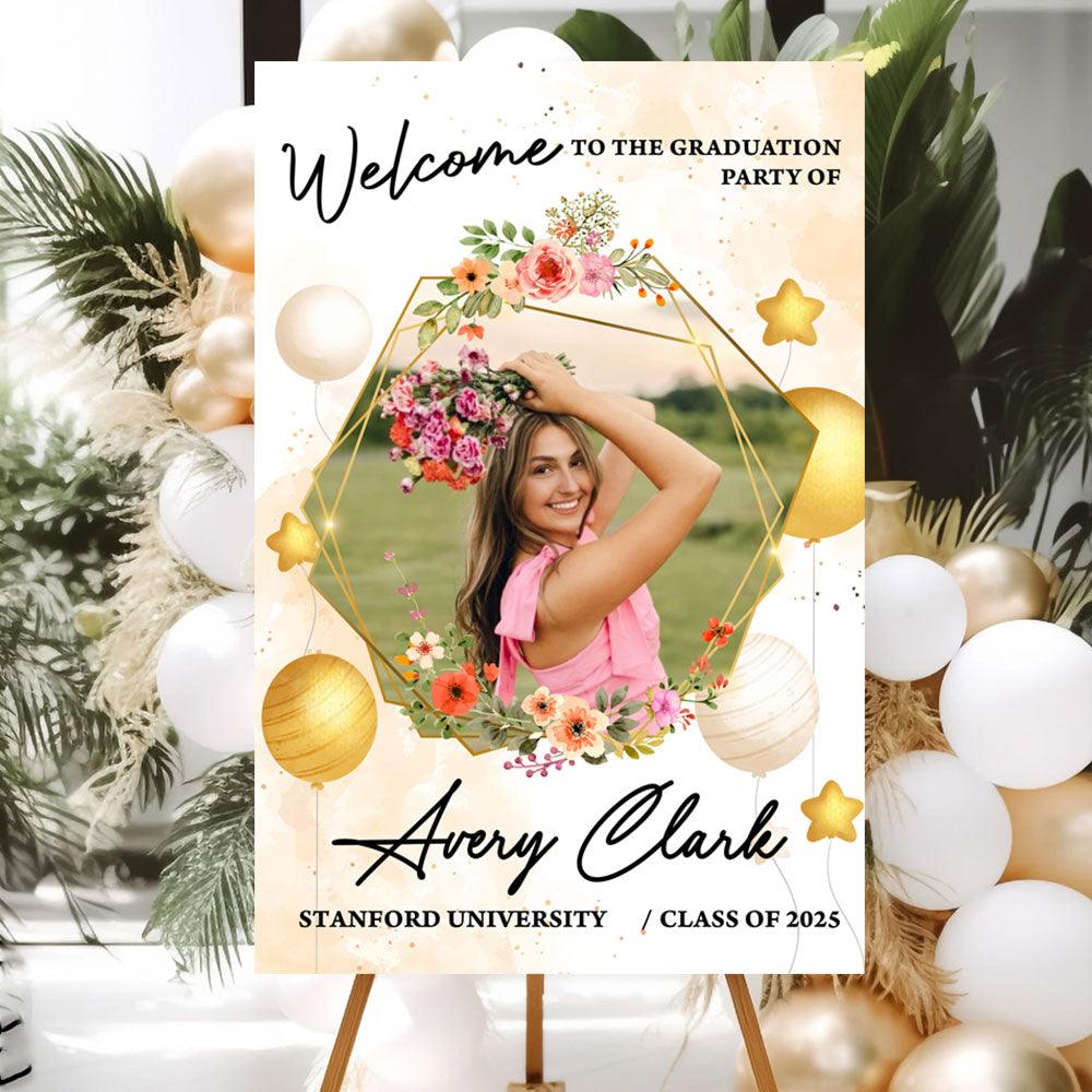 Personalized Graduation Party Welcome Sign - Class of 2025