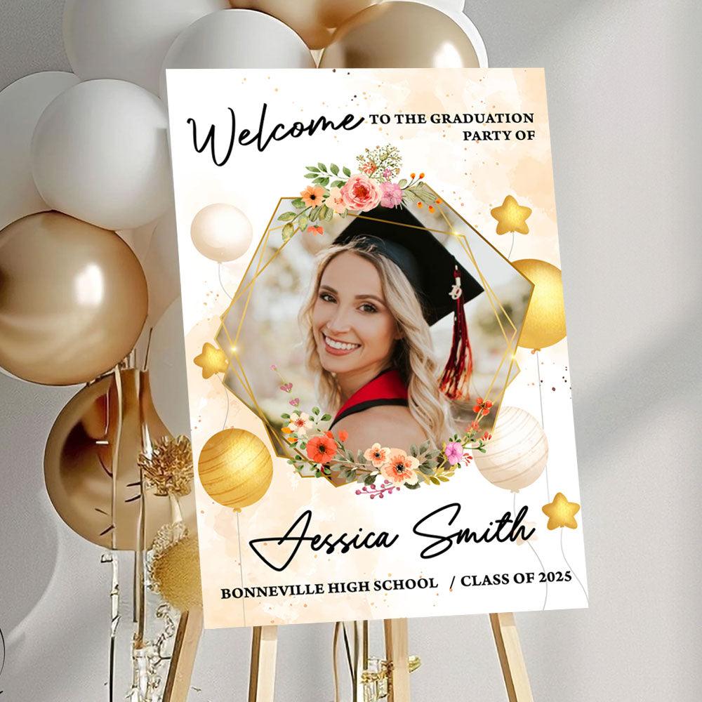 Personalized Graduation Party Welcome Sign - Class of 2025