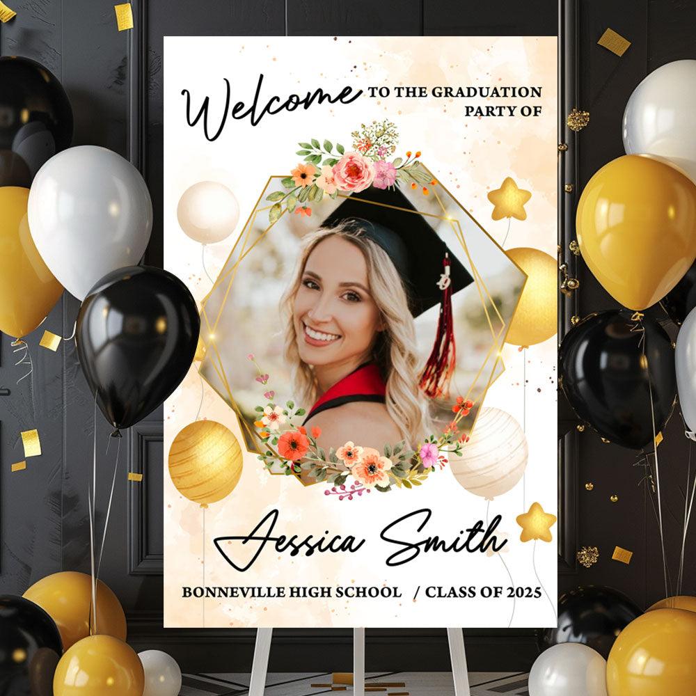 Personalized Graduation Party Welcome Sign - Class of 2025