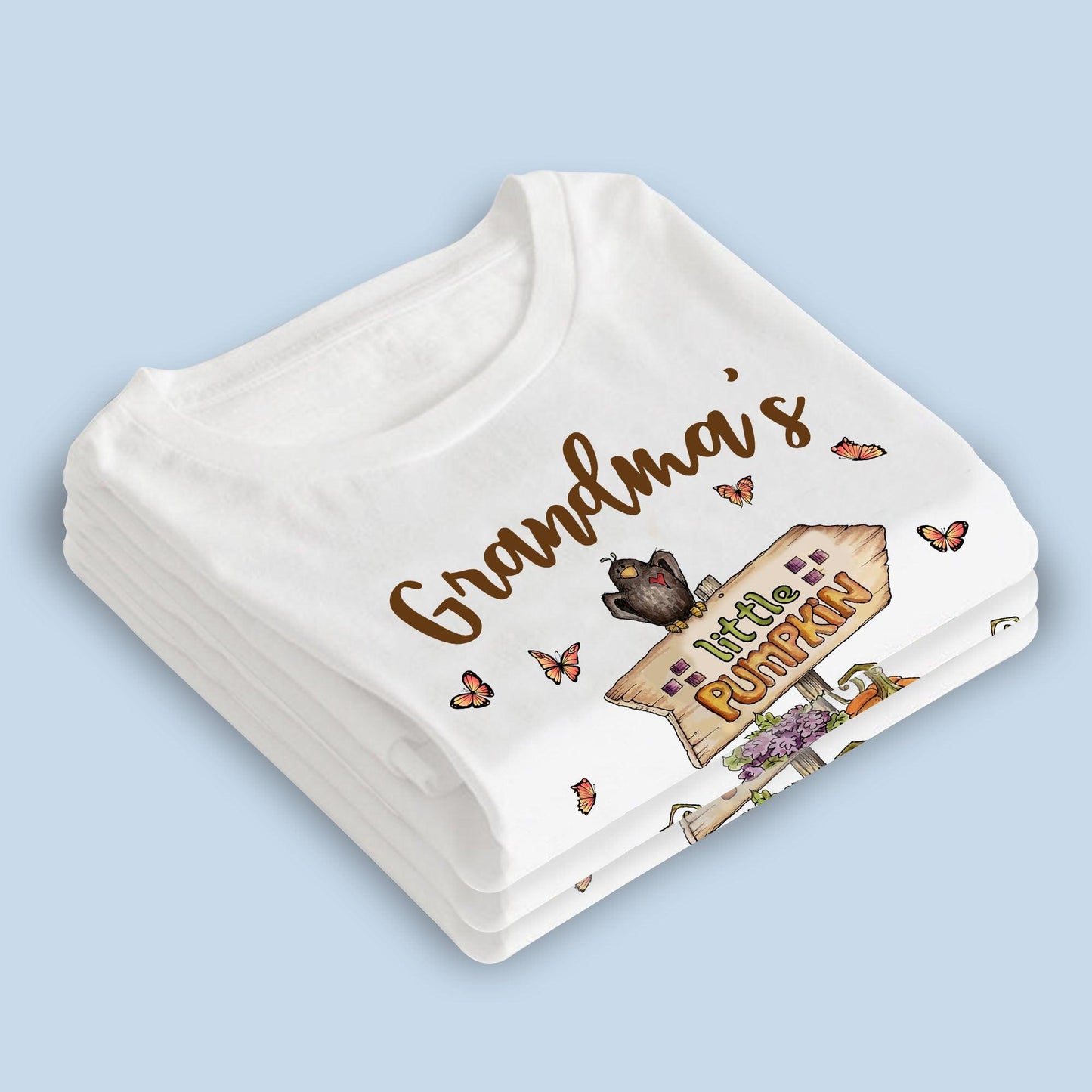 Grandma's Little Pumpkins Halloween T-Shirt - Personalized Gift