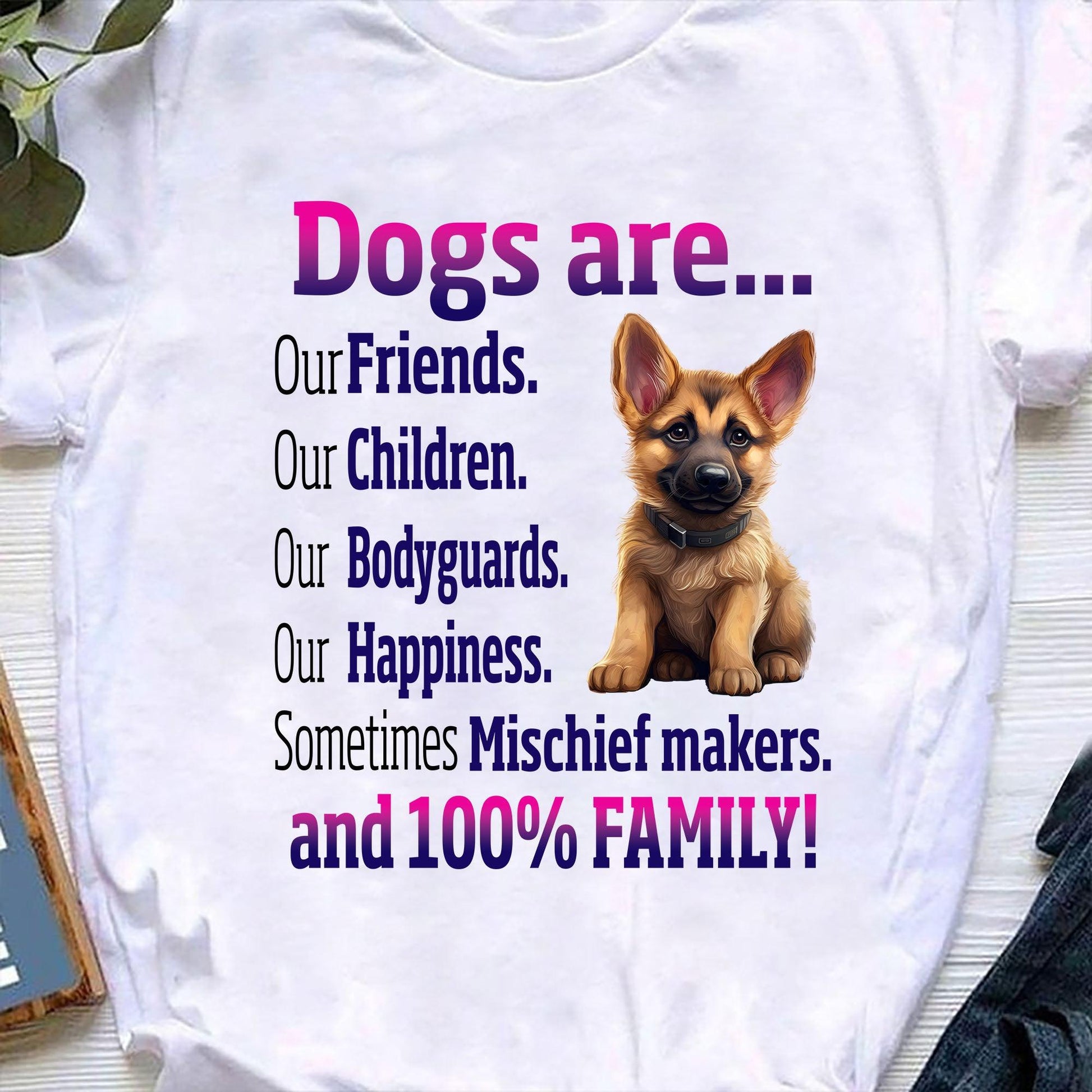 Personalized Gift: Dogs Are Our Friends - Custom Unisex T-Shirt