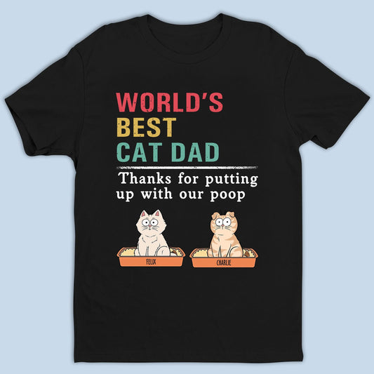 Personalized World's Best Cat Mom & Dad - Custom Unisex T-Shirt