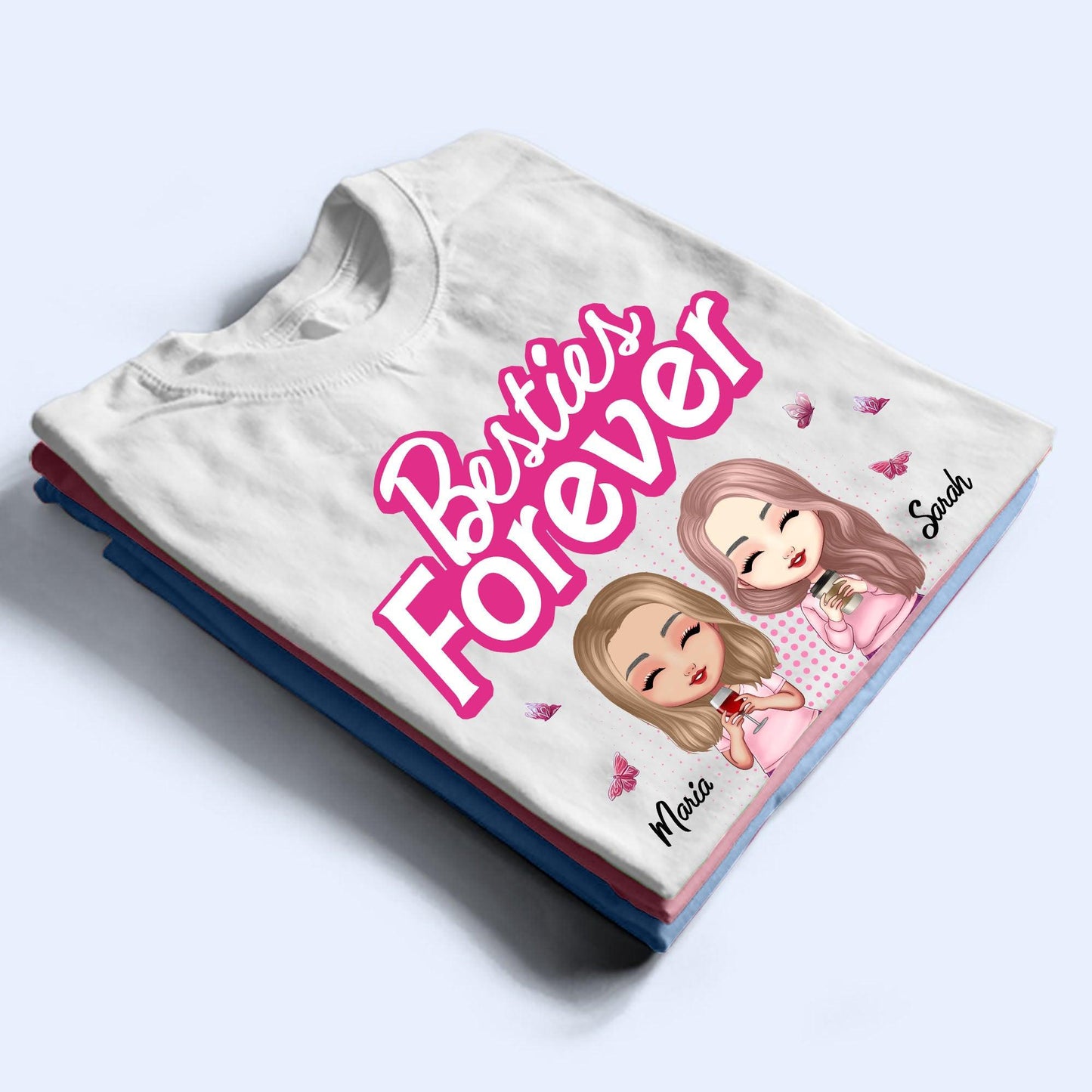 Personalized Besties Forever T-Shirt - Funny Gift For Besties
