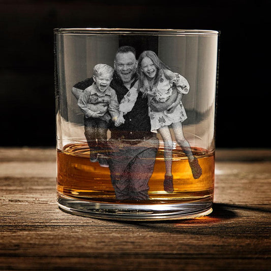 Custom Whiskey Glass With Secret Message - Personalized Gift