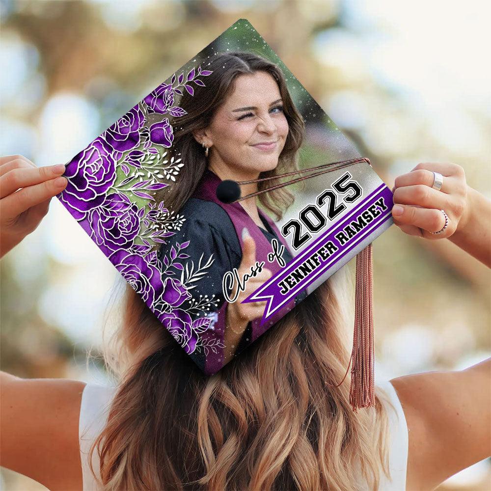 Flower Grad Cap Topper 2025 - Graduation Decoration For Grad Cap