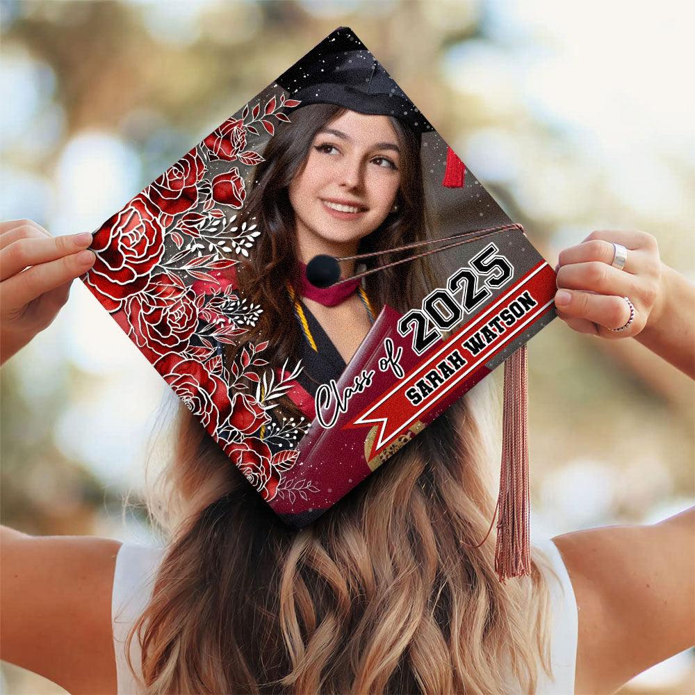 Flower Grad Cap Topper 2025 - Graduation Decoration For Grad Cap