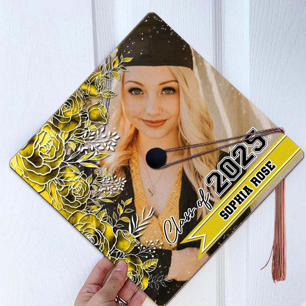 Flower Grad Cap Topper 2025 - Graduation Decoration For Grad Cap