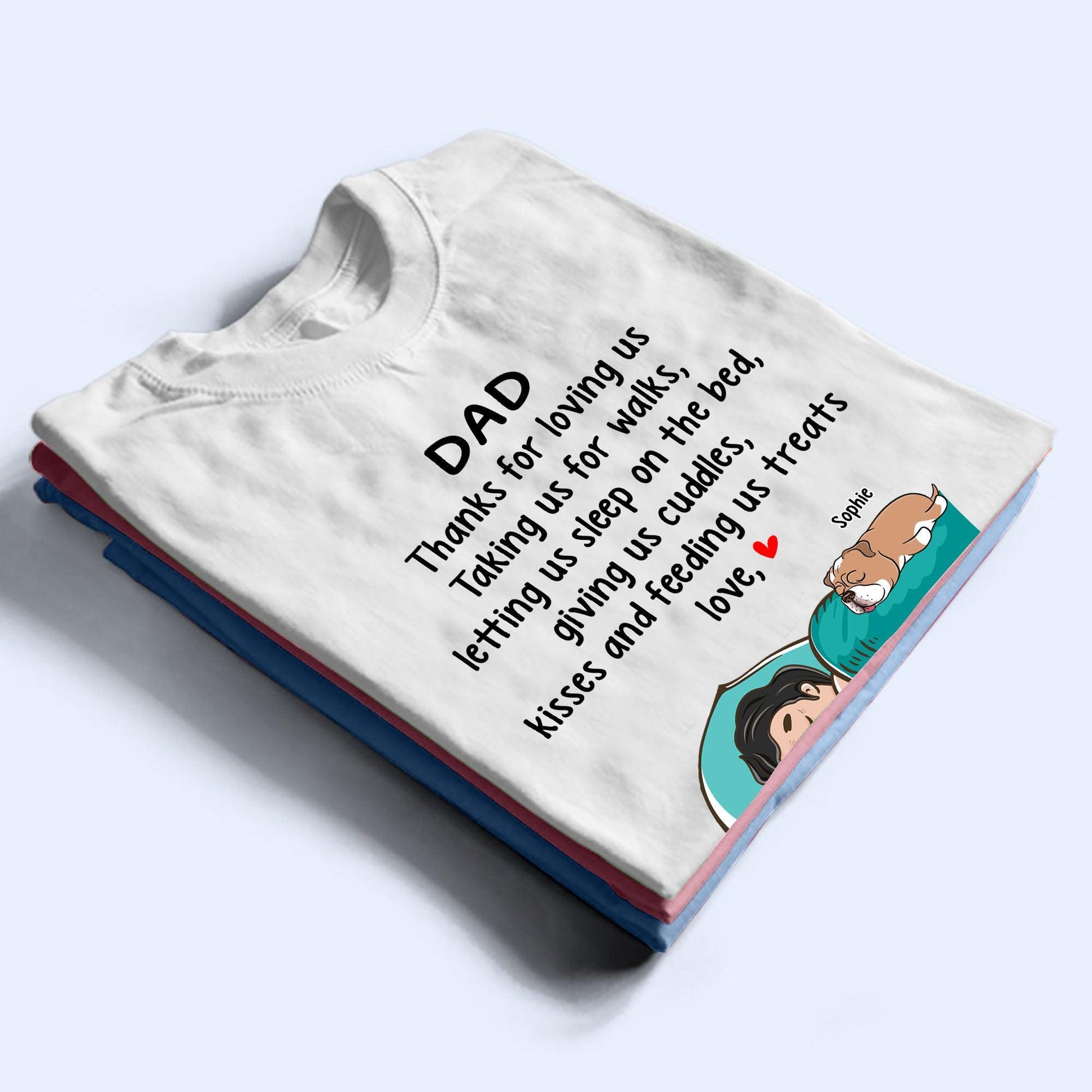 Personalized Thanks For Loving Us Taking Us For Walks T-shirt